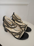 Chain Detail Leather Sandals