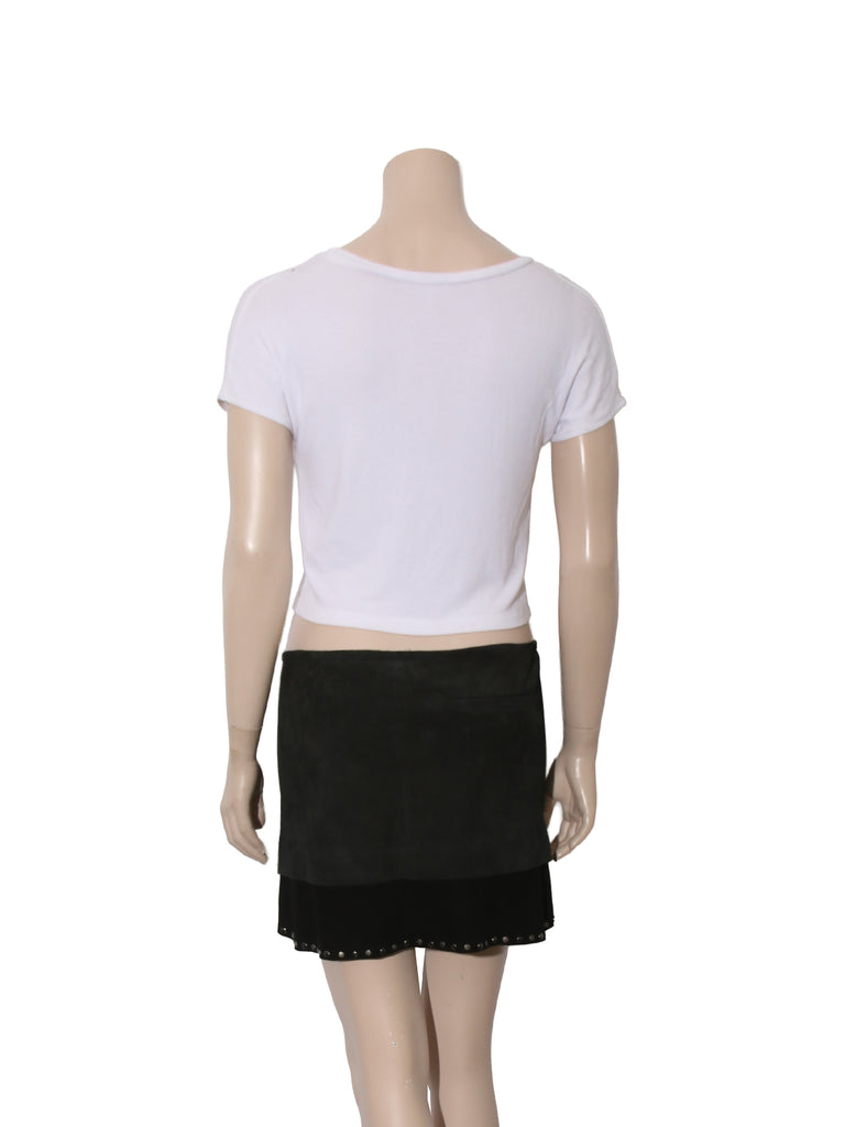 Suede Studded Skirt