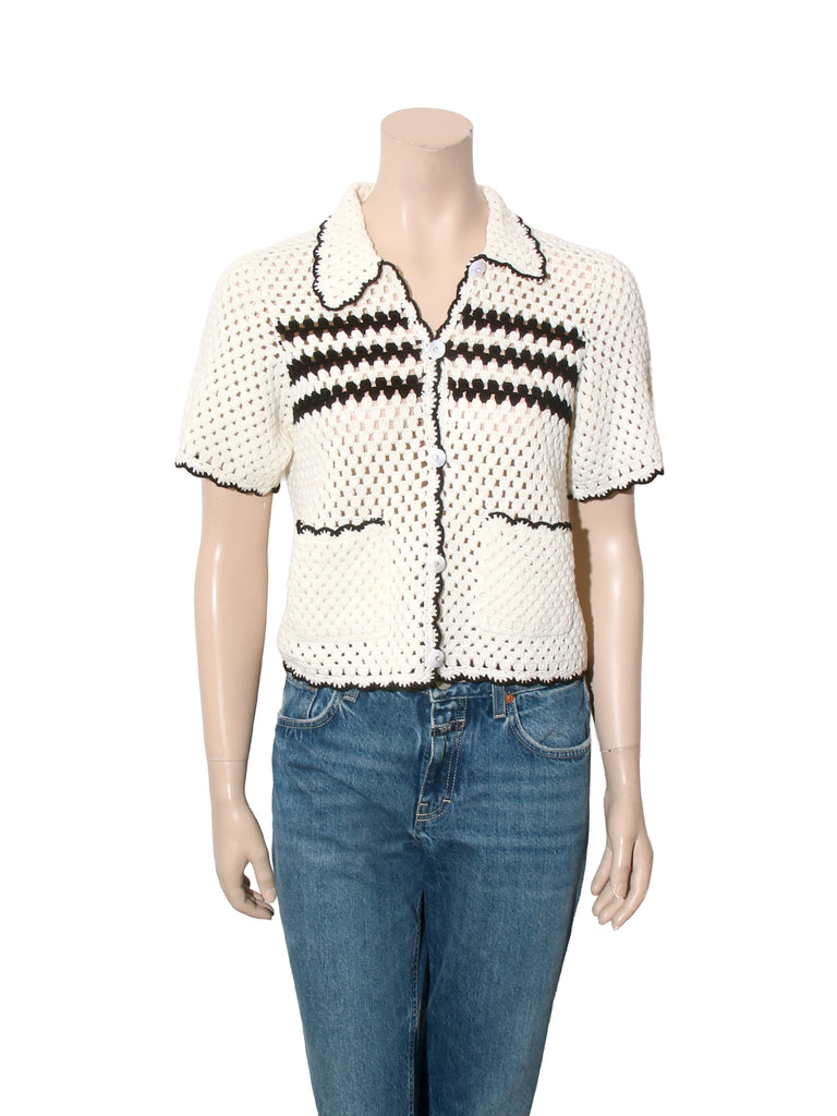 Crochet Short Sleeve Sweater