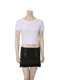 Suede Studded Skirt