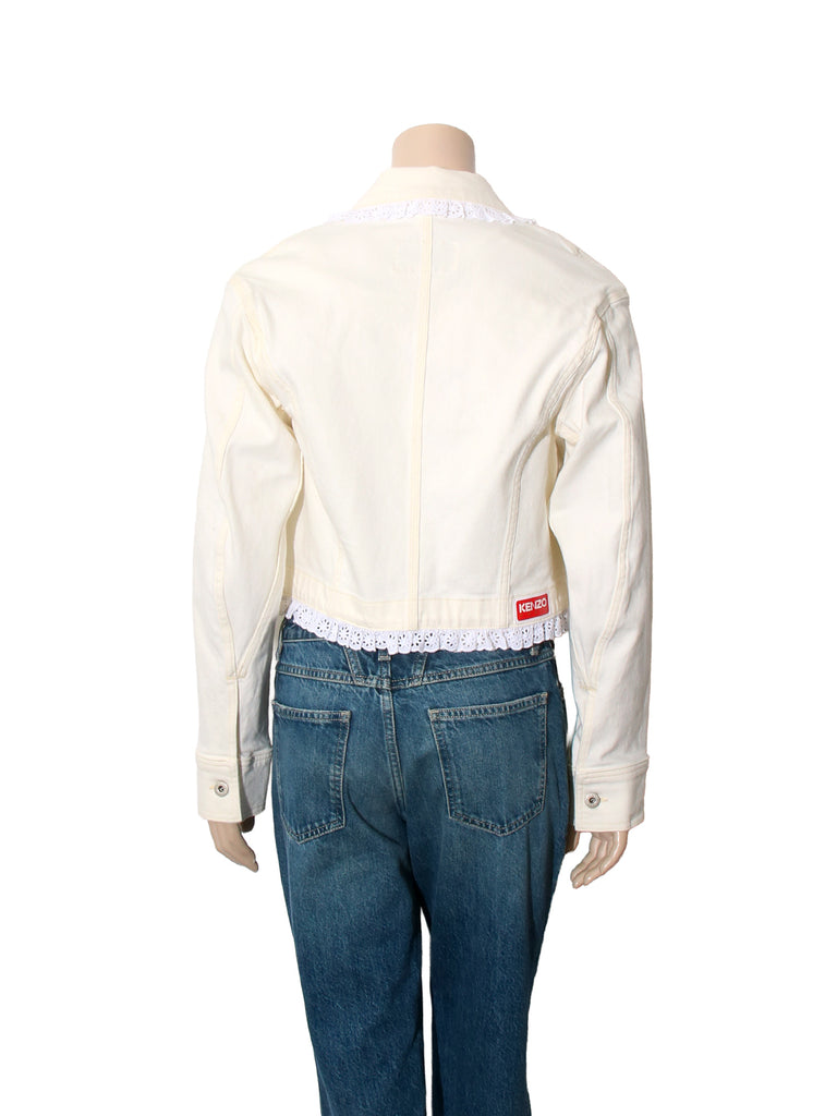 Eyelet Trimmed Denim Jacket