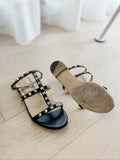 Rockstud Flat Leather Sandals