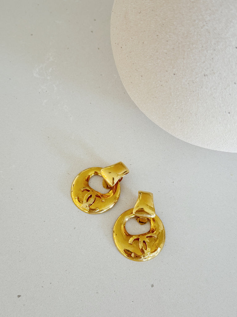 Vintage CC Clip-On Earrings