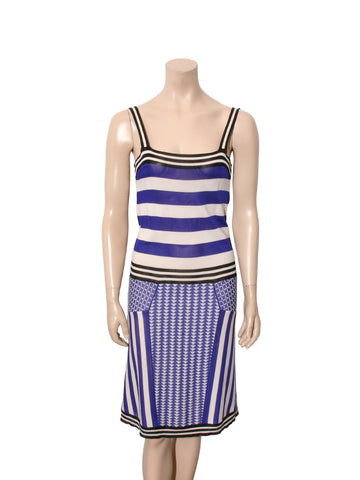 Vintage Knit Printed Dress