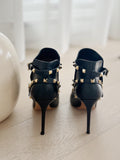 Rockstud Pointed Leather Booties