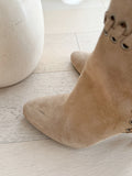 Suede Grommet Detail Boots