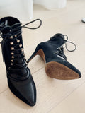 Suede Lace-Up Booties