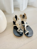 Ruffle Detail Flat Sandals