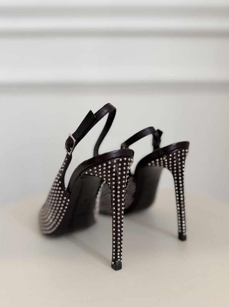 Studded Slingback Pumps