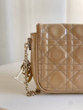 Cannage Patent Leather Cross Body Bag
