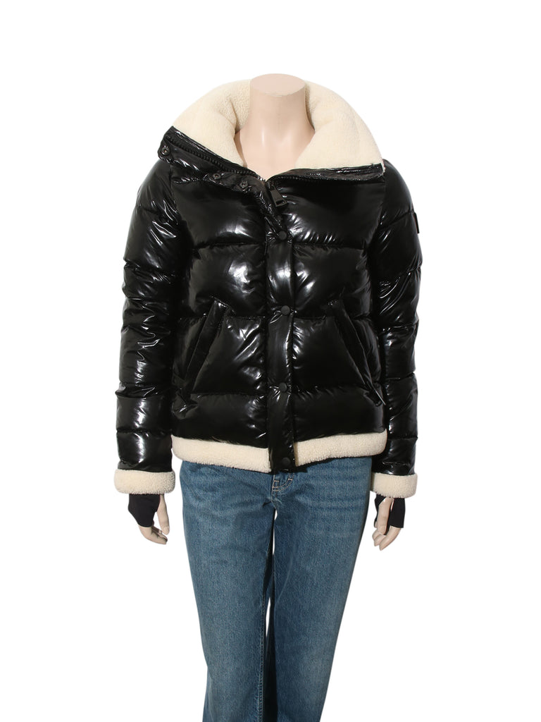 Shearling Trim Puffer Coat