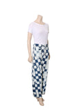 Printed Denim Pants