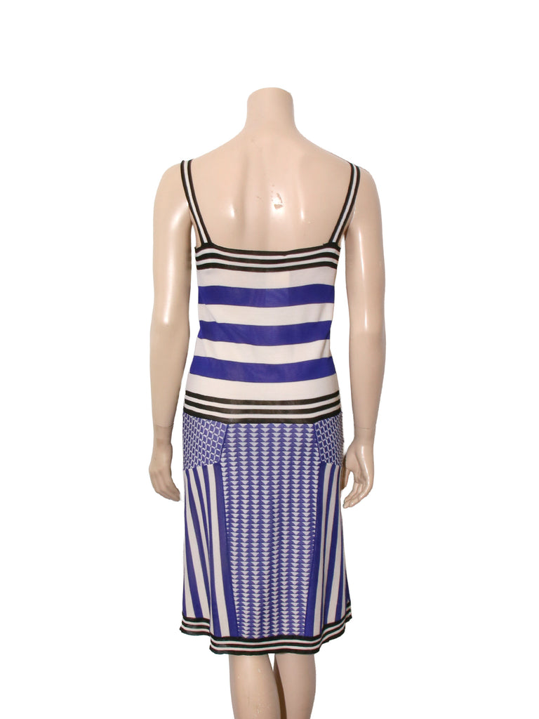 Vintage Knit Printed Dress