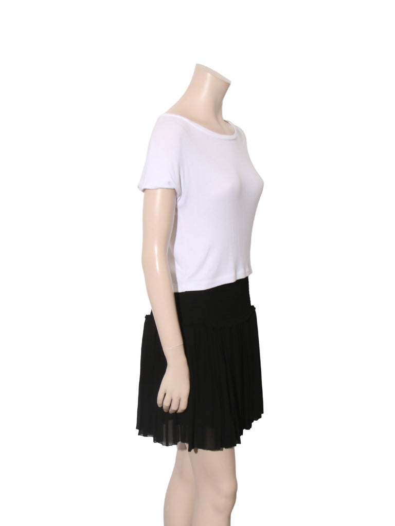 Pleated Elastic Skirt