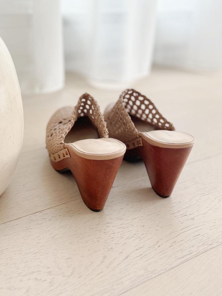 Hardie Woven Leather Clogs