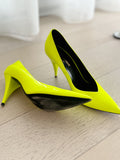 Patent Leather Neon Pumps