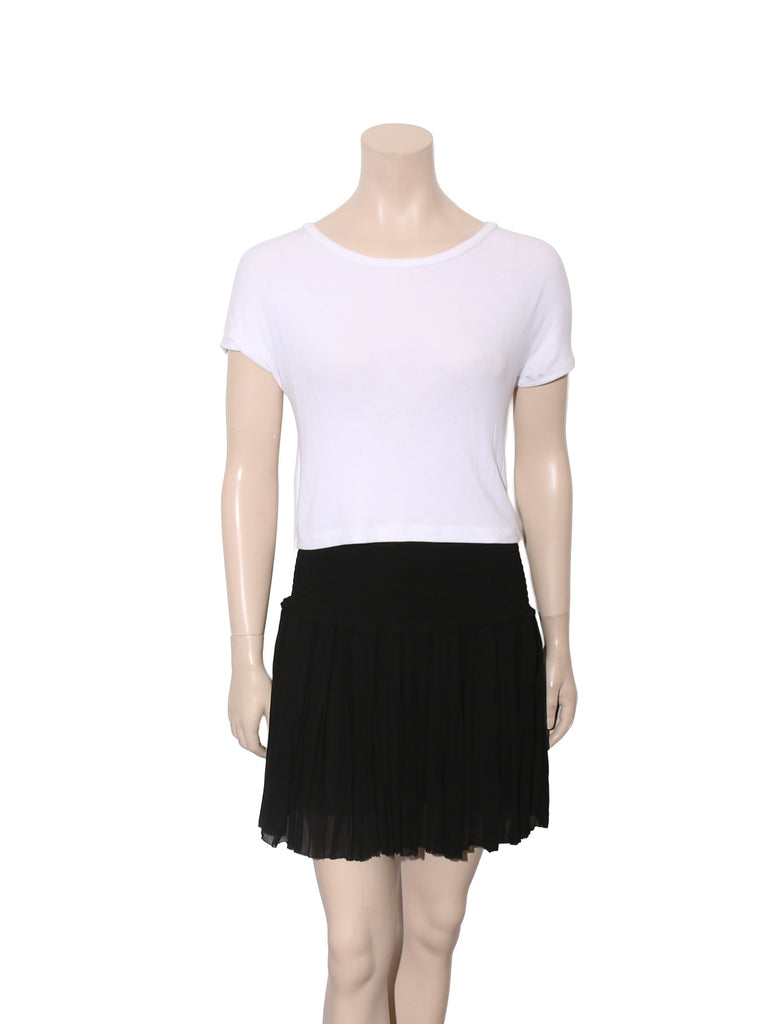 Pleated Elastic Skirt