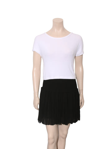 Pleated Elastic Skirt