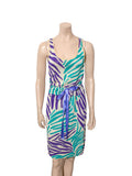 Vintage Silk Knit Zebra Print Dress
