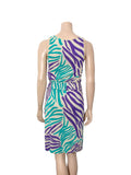 Vintage Silk Knit Zebra Print Dress