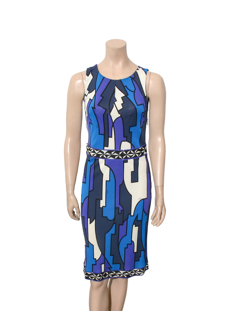 Vintage Printed Sleeveless Dress