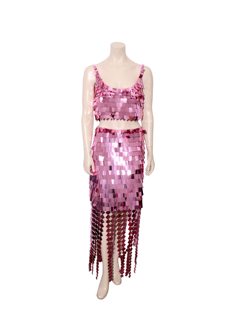 Ronette Sequin Crop and Lucee Sequin Midi Skirt Set