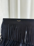 Leather Fringe Clutch Bag