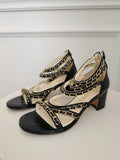 Chain Detail Leather Sandals