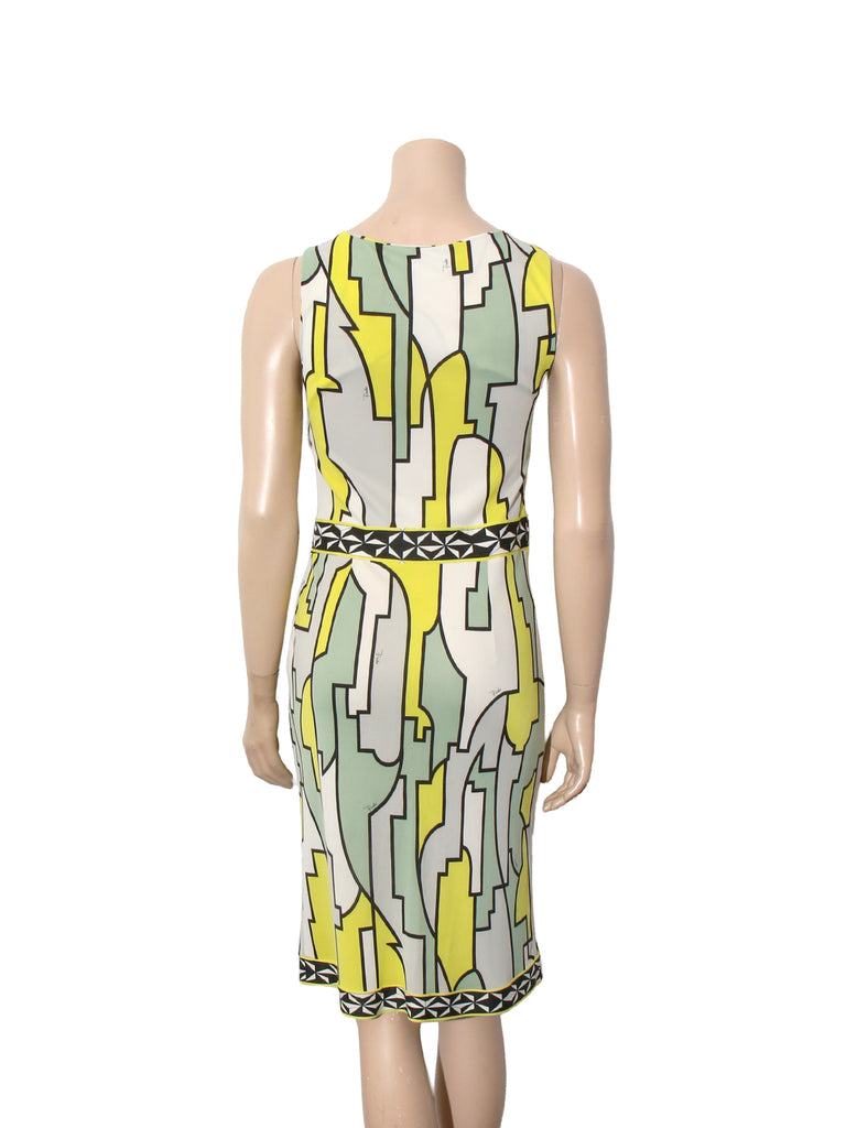 Vintage Printed Sleeveless Dress