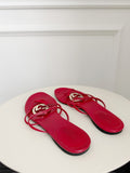 Leather Thong Flat Sandals