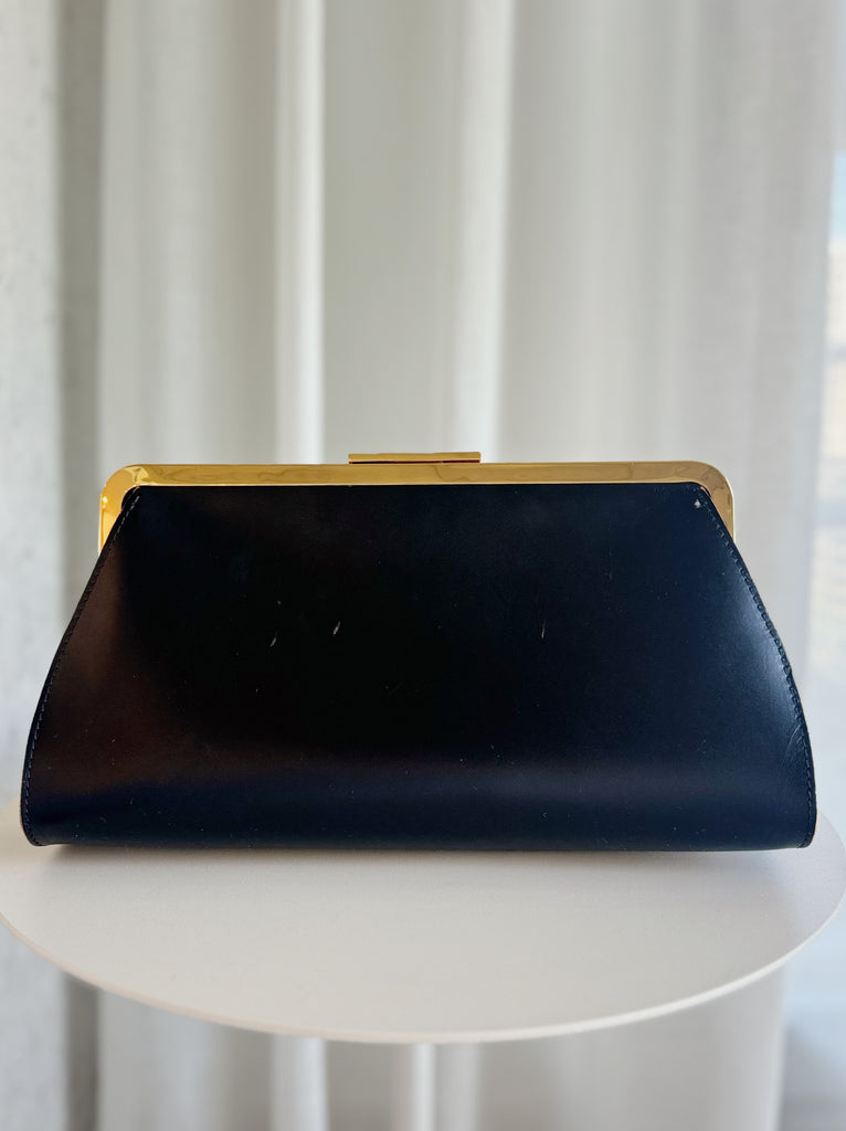 Leather Embellished Clutch