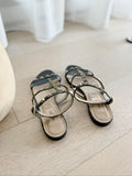 Rockstud Flat Leather Sandals