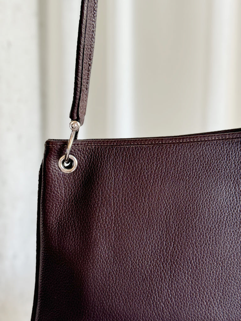 Vintage Asymmetrical Leather Shoulder Bag