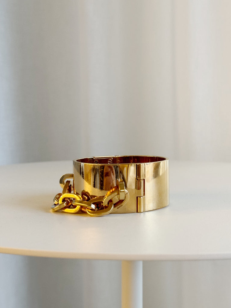 Lock Me Manchette Metal Cuff Bracelet