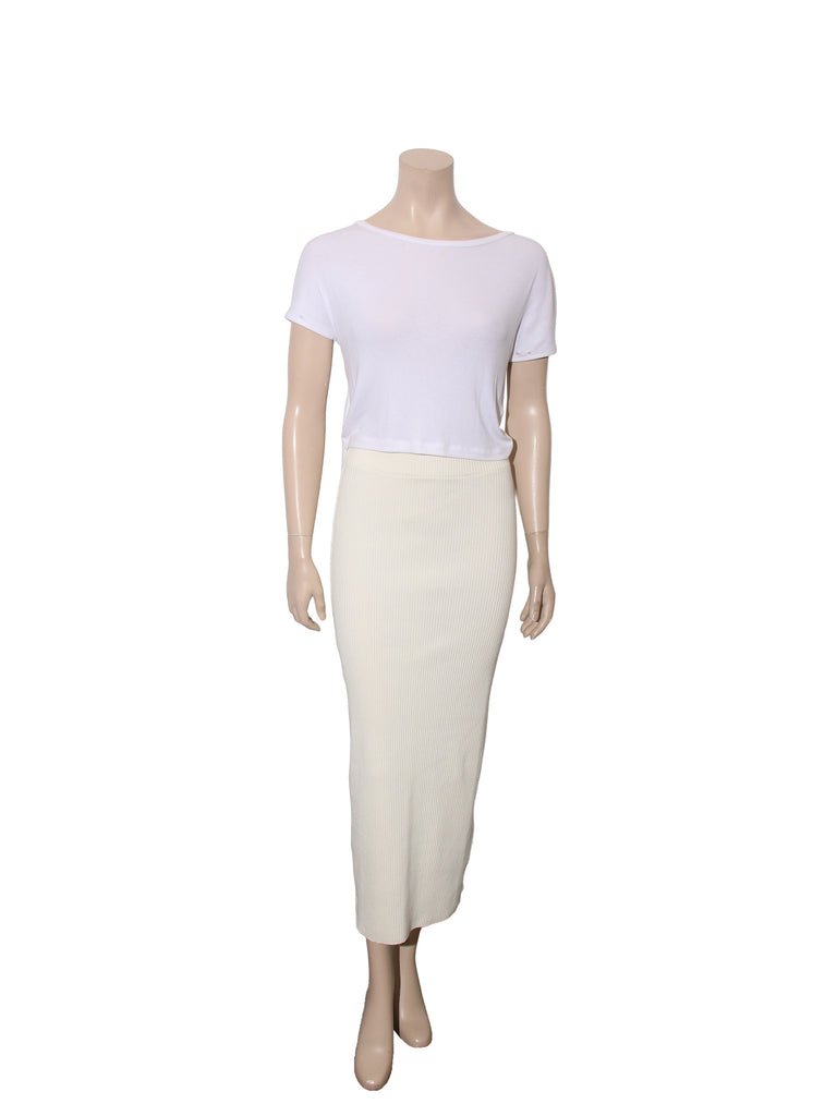 Ribbed Maxi Skirt