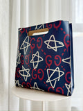 Large Leather Ghost Graffiti Tote