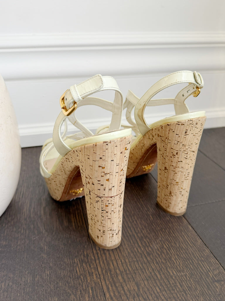 Cork Heel Sandals