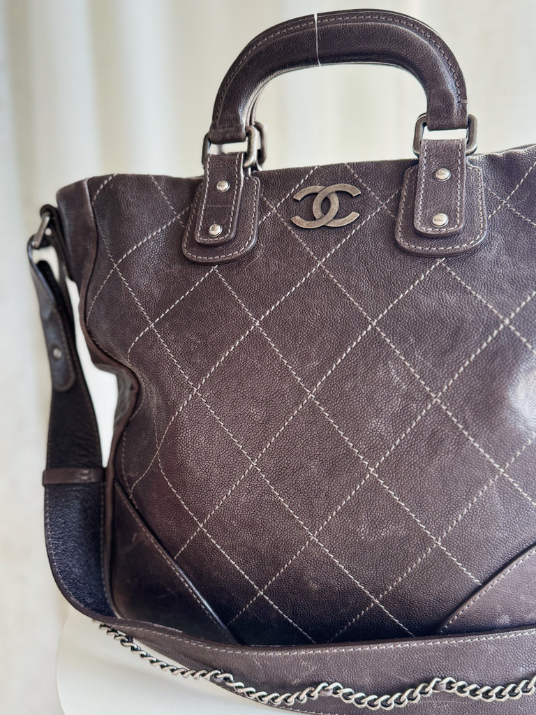 Quilted Leather Tote