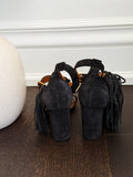 Fringe Suede Sandals