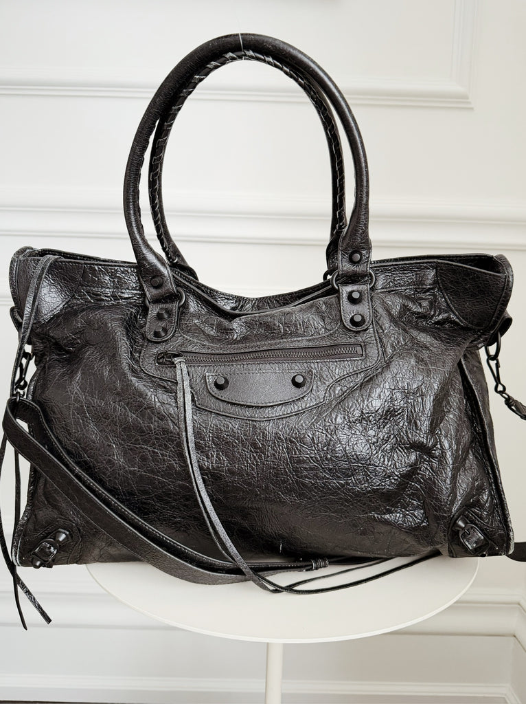 Large Le City Bag Leather Satchel Bag
