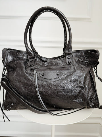 Large Le City Bag Leather Satchel Bag