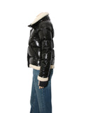 Shearling Trim Puffer Coat