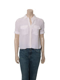 Short Sleeve Silk Blouse