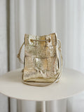 Metallic Cassette Bucket Bag