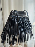 Fringe Leather Shoulder Bag