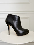 Leather High Heel Ankle Boots