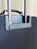 Nylon and Saffiano leather trolley on wheels