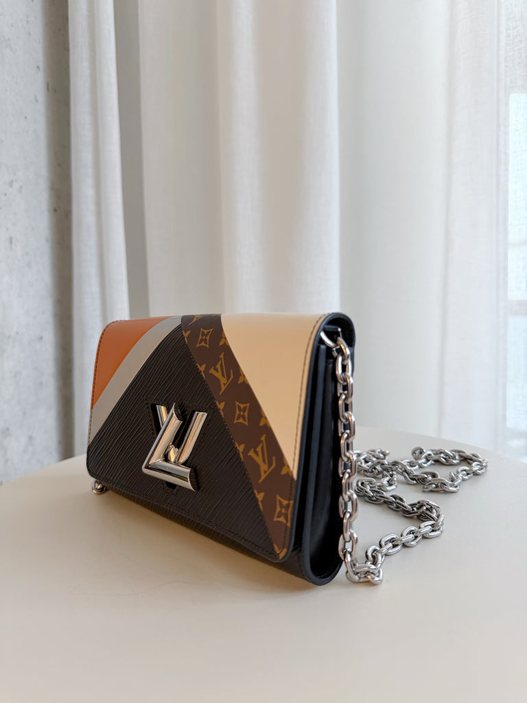 Epi and Monogram Leather Twist Lock Wallet On Chain