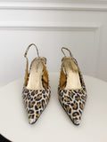 Vintage Slingback Leopard Print Pumps