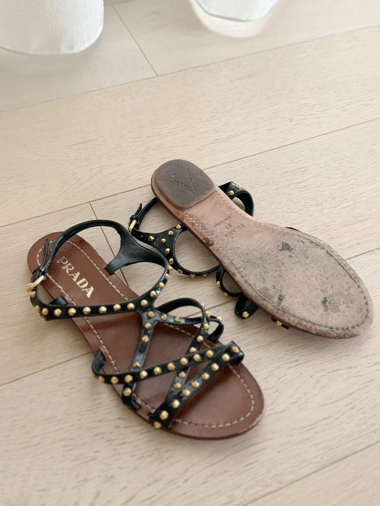 Studded Flat Sandals